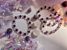 Load image into Gallery viewer, Peace &amp; Calming Energy Crystal Bracelet(Amethyst and Clear Quartz)