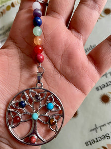 7 Chakra tree of life keychain