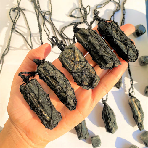 Raw Black Tourmaline Necklace